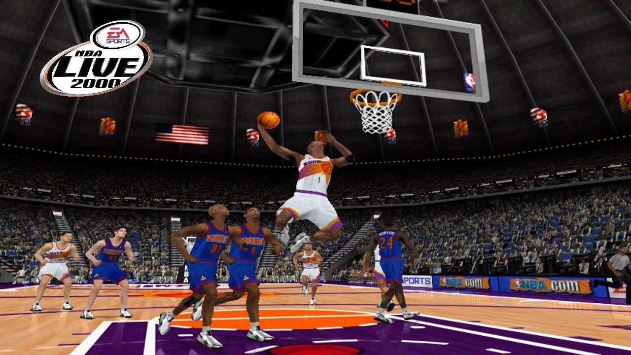 NBA Live 2000 (PC) - Suns vs. Nuggets - Highlights - NLSC Online Co-Op