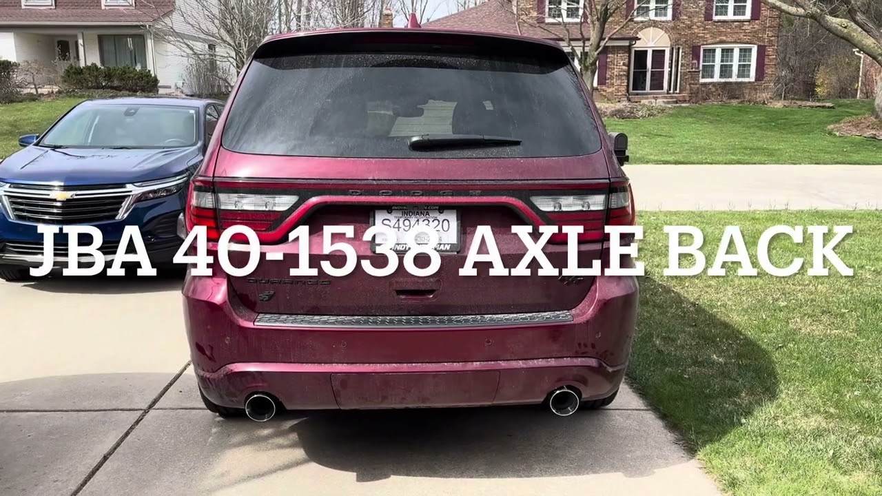 Before and after recording for JBA 40-1538 fitted to 2022 Durango RT (not the tow and go).