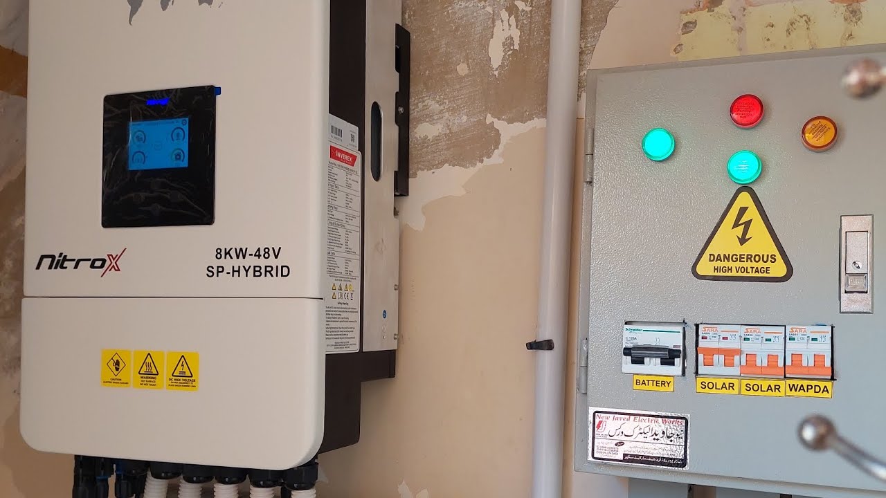 inverex Nitrox 8kw ip65 Hybrid solar inverter installation load chek