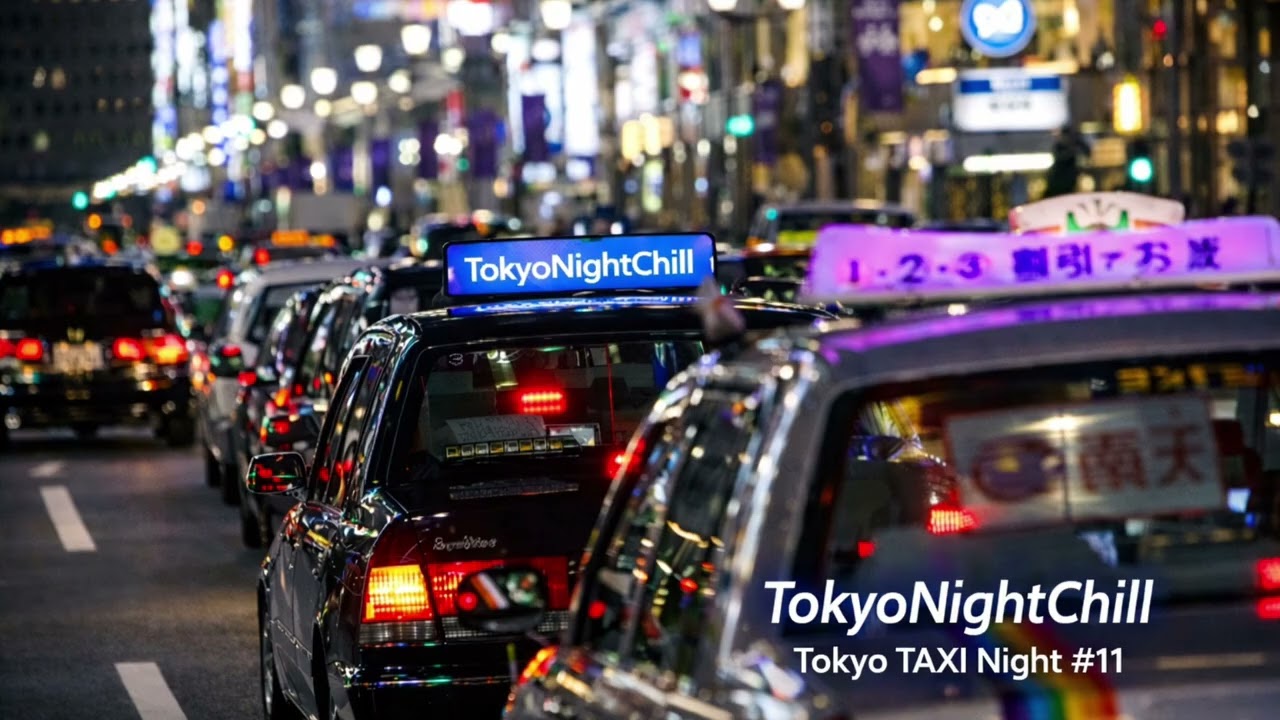 Tokyo Night Chill Tokyo TAXI Night #11  | Minimal Lofi Instrumental (1 Hour)