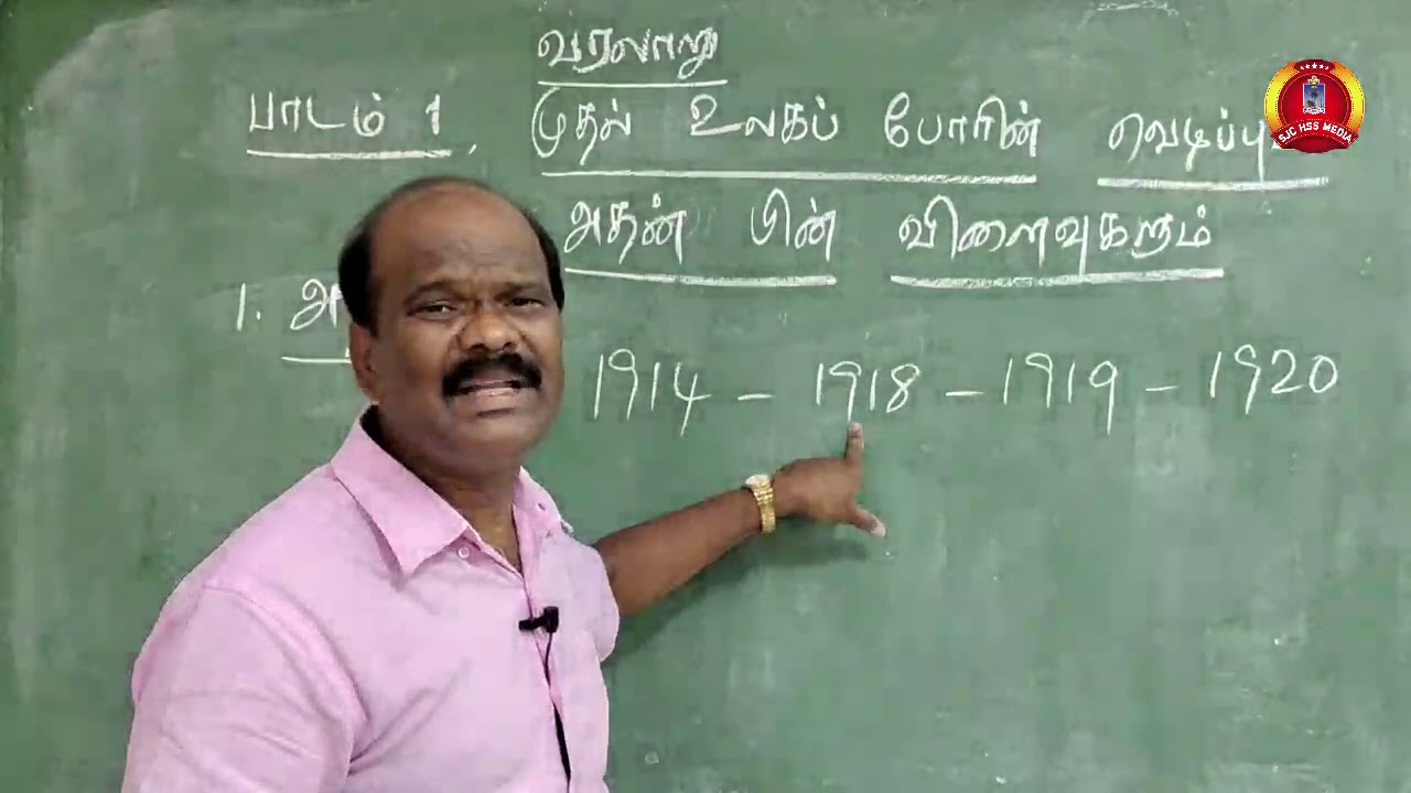 10ம் வகுப்பு| சமூக அறிவியல்| வரலாறு |அலகு- 1 |முதல் உலகப்போரின் வெடிப்பும் அதன் பின்விளைவுகளும்|