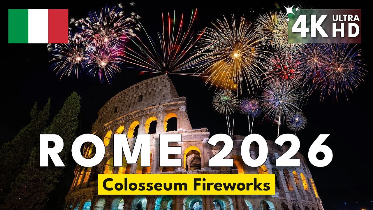 Rome New Year's Eve 2026: The Best Fireworks View? (4K HDR)