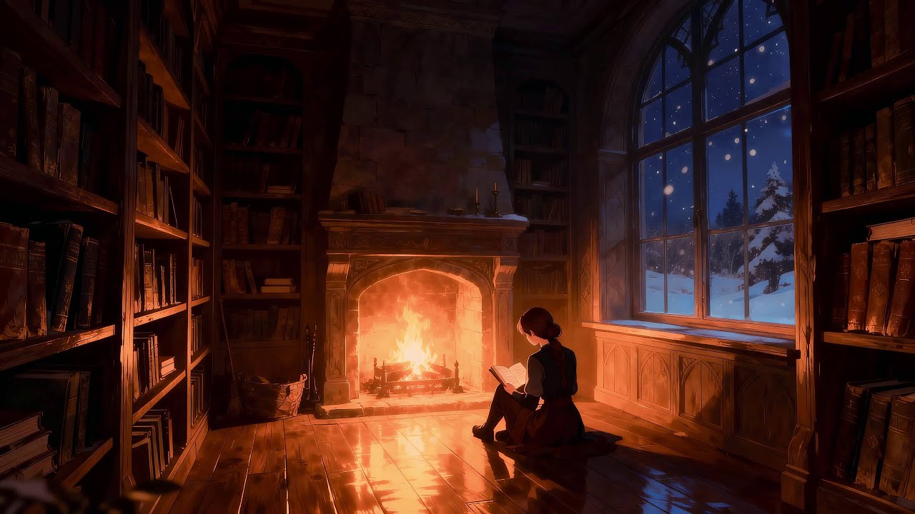 Тихая зимняя библиотека ❄️ Средневековая фэнтези-музыка для концентрации и чтения