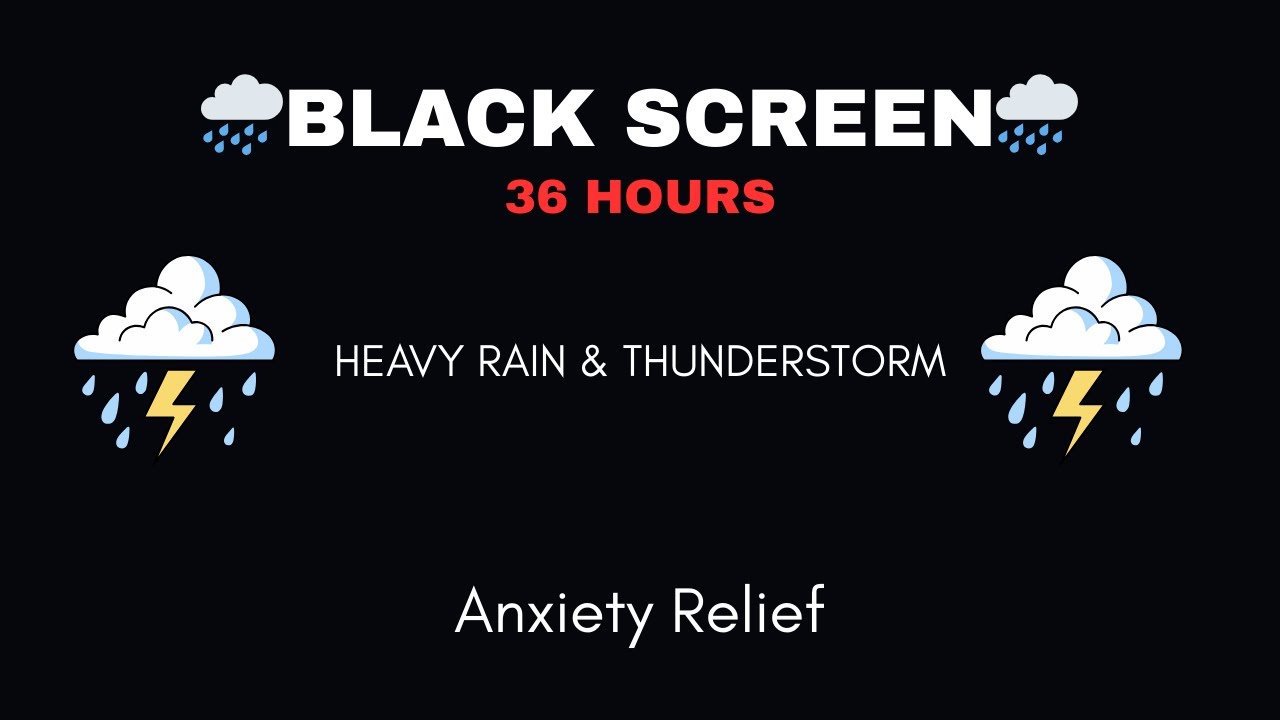 Deep Sleep Rainstorm | Thunder Black Screen 8 Hours