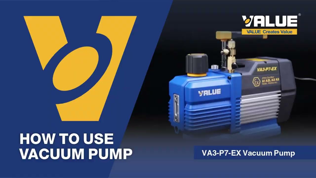 VALUE VA3-P7-EX Vacuum Pump Operation video