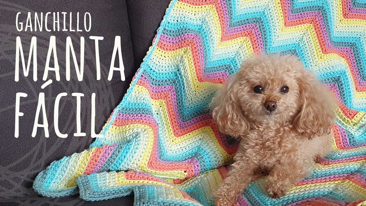 Tutorial Manta MUY FÁCIL ZigZag | Ganchillo o Crochet | Lanas y Ovillos