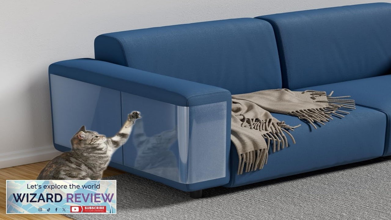 【NO PINS Pain】 Cat Scratch Furniture Protector-12 Pack Self-Adhesive Single Side Couch Review
