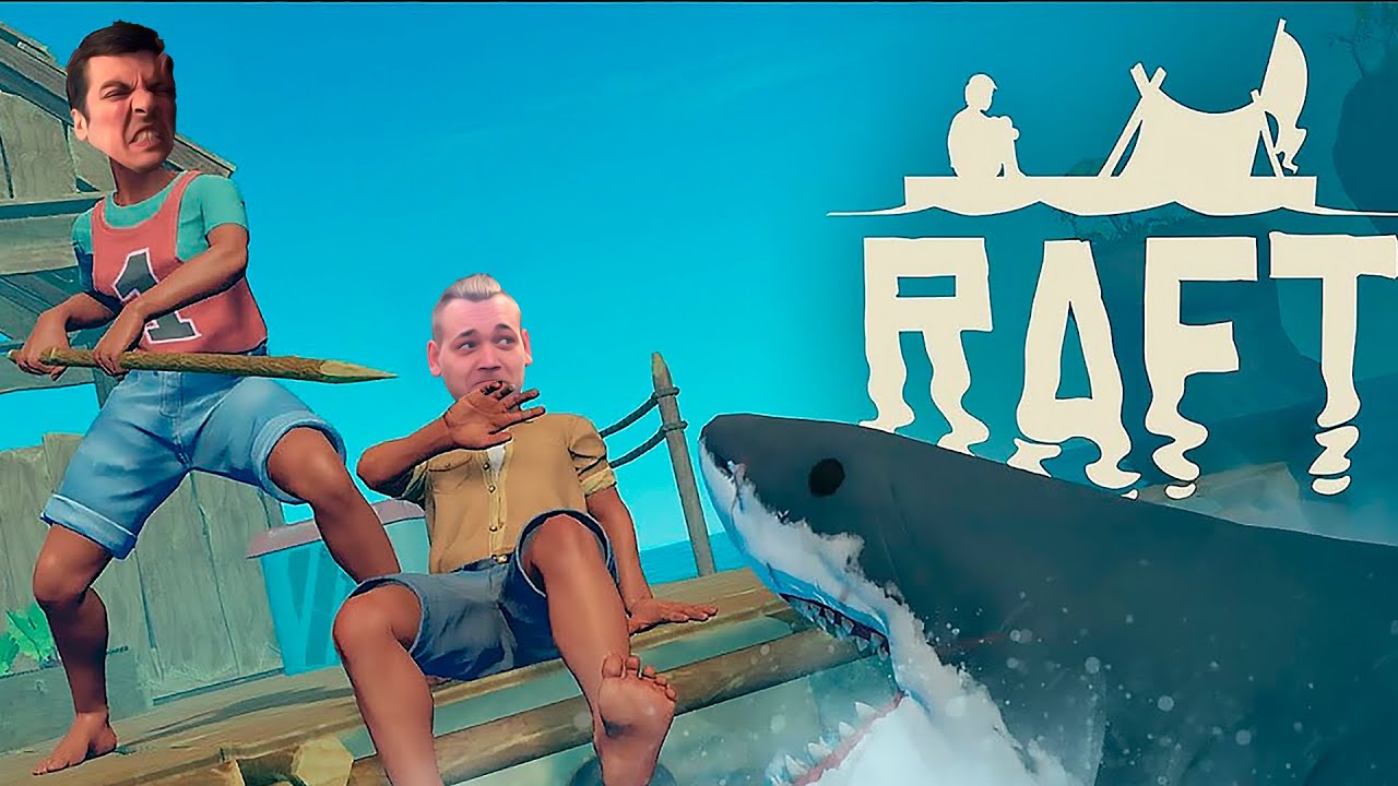 Гитман и Бьёрн отбиваются от акул в Raft