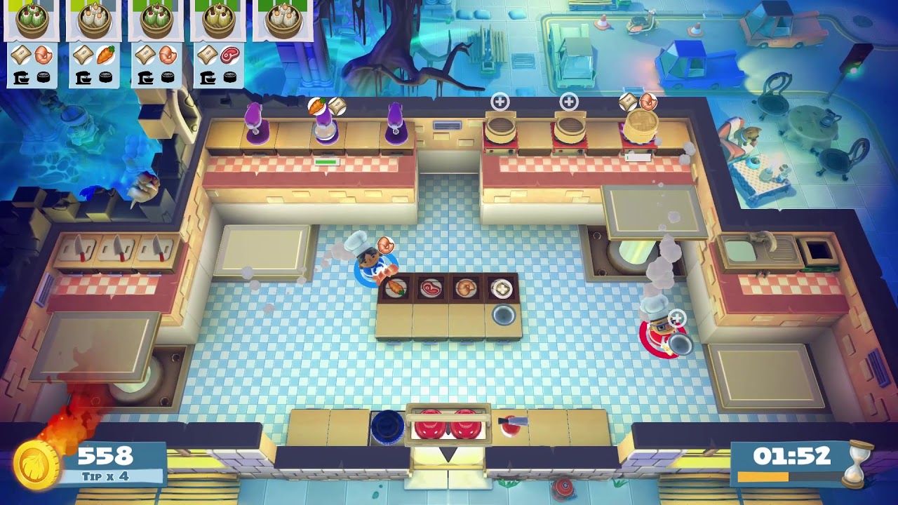Overcooked 2 / Night of the Hangry Horde / Kevin 3 / 4 Stars / 2 Players