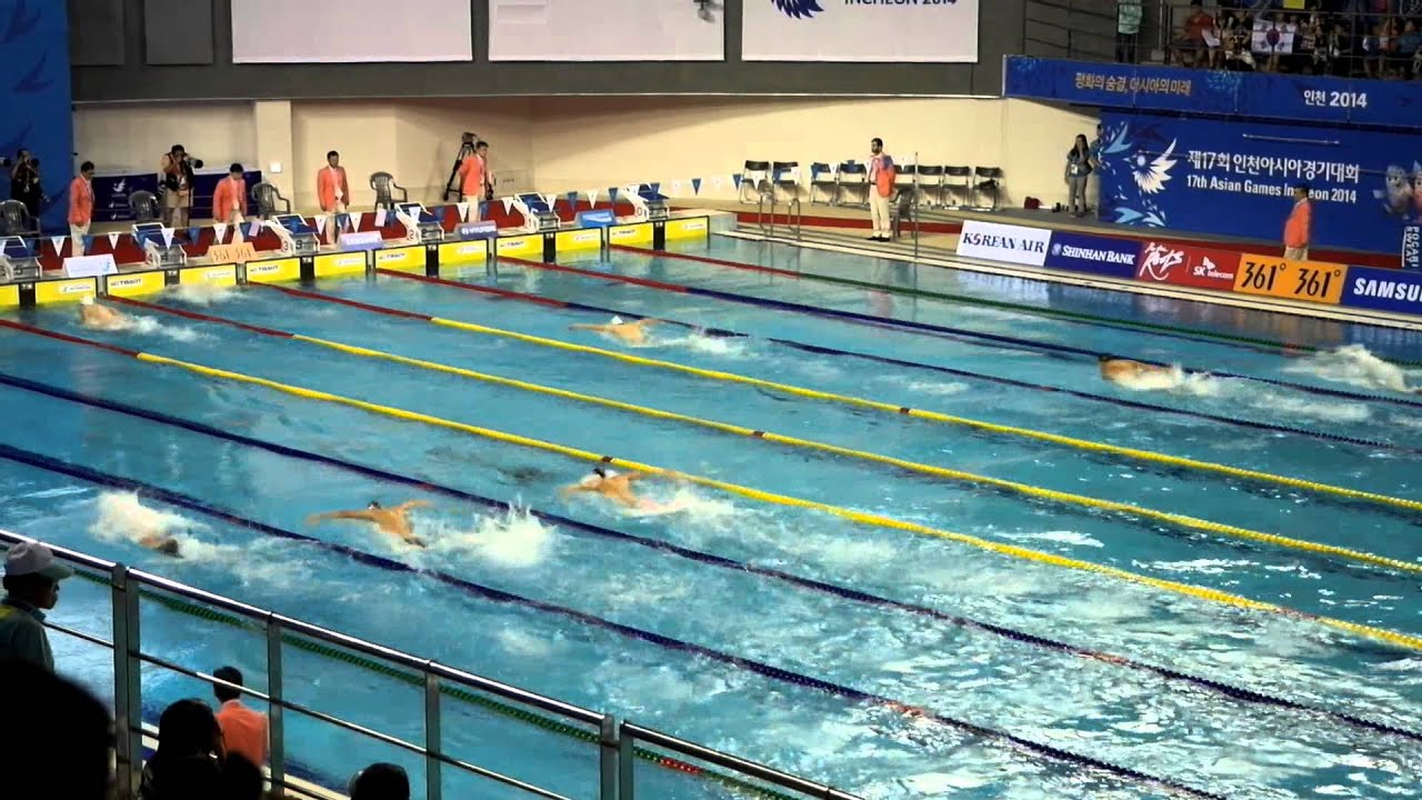 박태환 인천AG 400m 혼계영 결승전