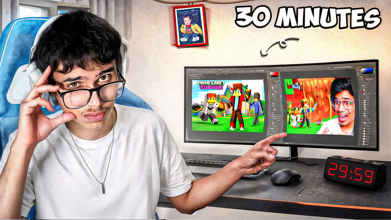 I Made 3 Thumbnails in 30 Minutes 😱