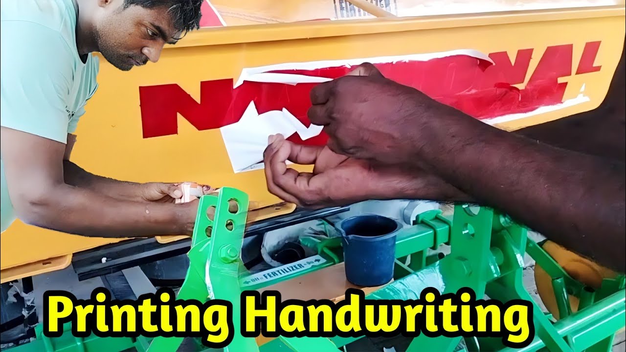 स्टीकर जैसा हैंडराइटिंग पेंट से कैसे लिखें ? Writing Karne Ka Trick