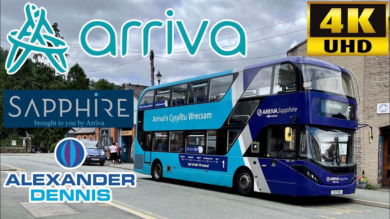 [Arriva Buses Wales: 5 Llangollen to Wrexham] Sapphire Alexander Dennis Enviro400City (1005/CX17BTG)
