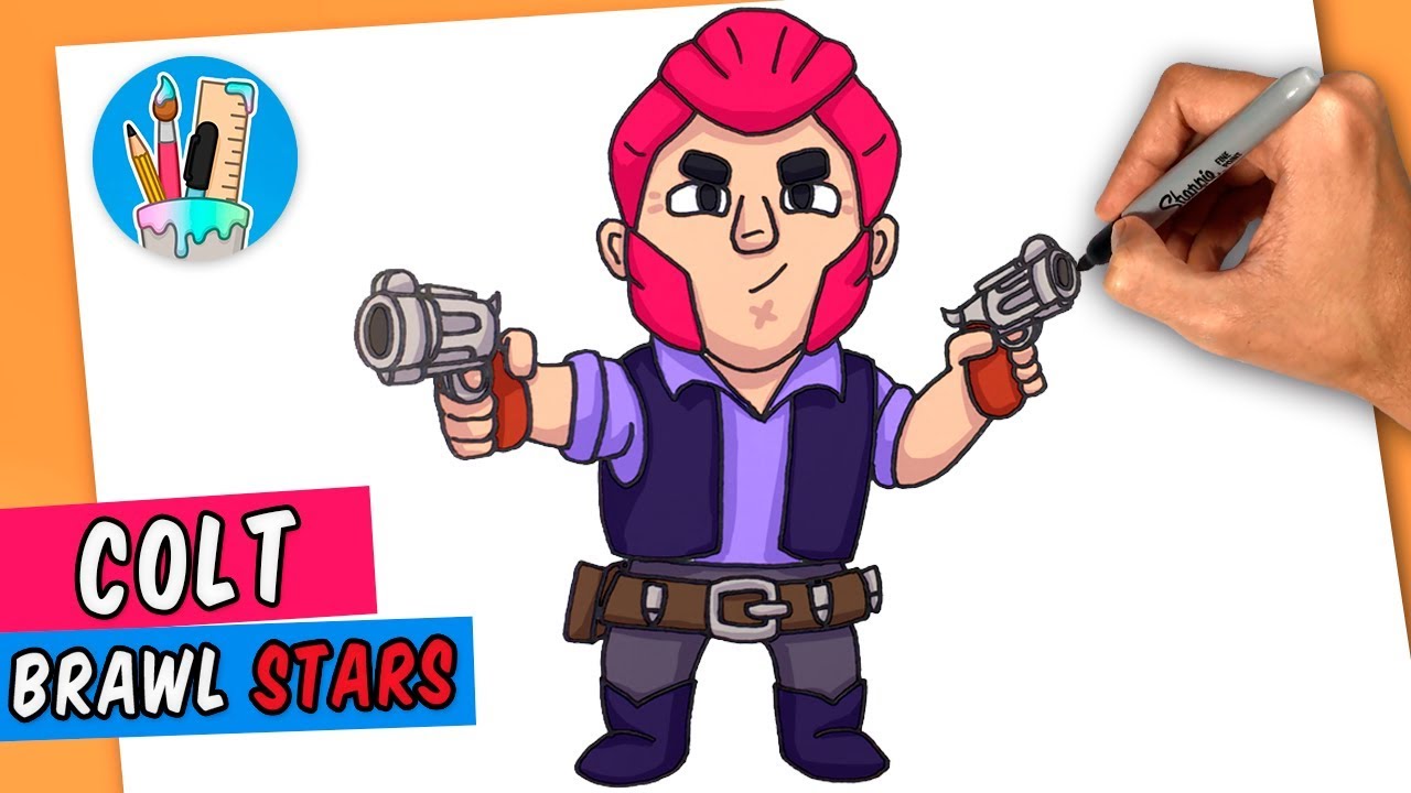 CÓMO DIBUJAR A COLT | BRAWL STARS - Fácil Paso a Paso
