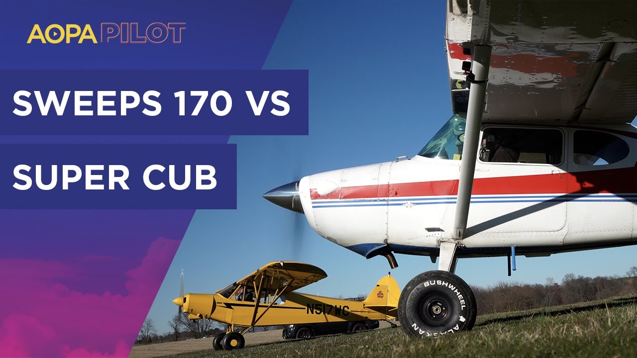 Какой самолёт летает лучше? Мощный Cessna 170 против Piper Super Cub в розыгрыше AOPA Sweepstakes.