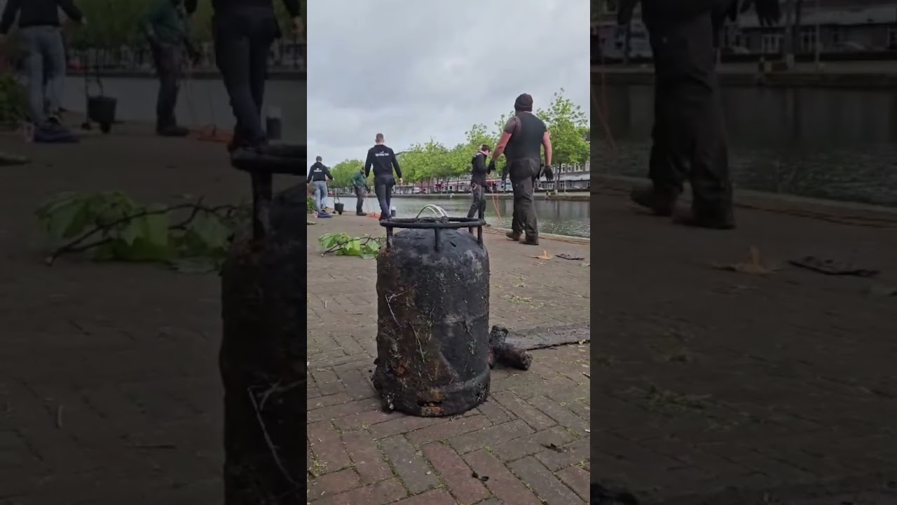 Magnet Fishing in Rotterdam  #magnetarmagnets #magnetfishing #treasurehunting #GMFD