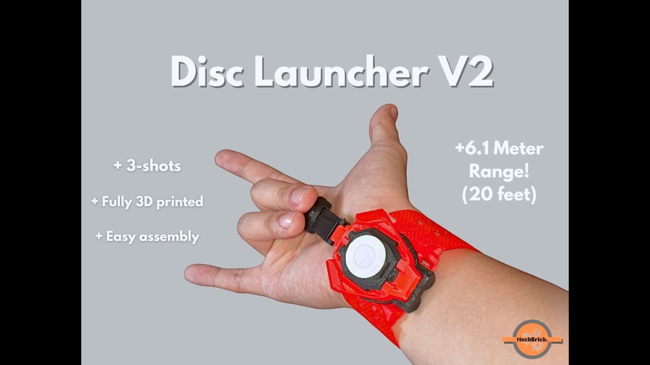 3D Printed Spider-Man Inspired Disc Shooter Assembly Video