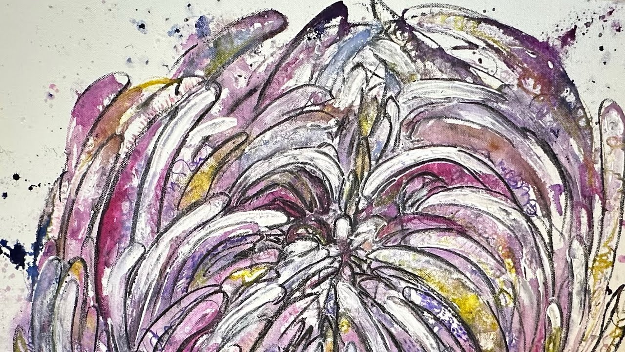 ASMR “Blooming” #art #mixedmediapainting #asmr #processart 