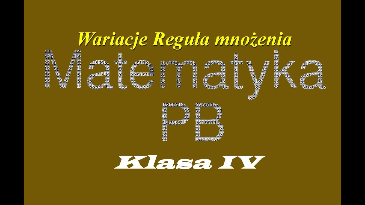 Nowa Era klasa 4 zad4 strona 23 Wariacje reguła mnożenia