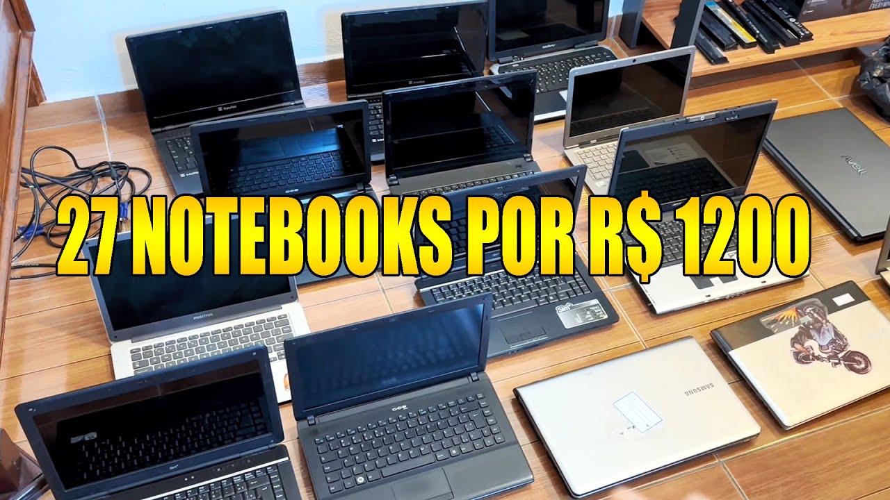 LOTE 27 NOTEBOOKS POR 1200 REAIS