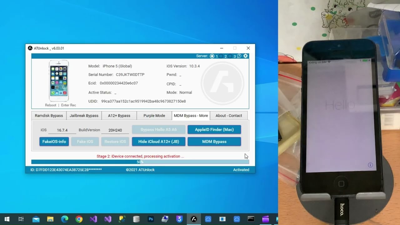 Bypass Hello iPhone 5/5c, iPad 4 without signal | New method
