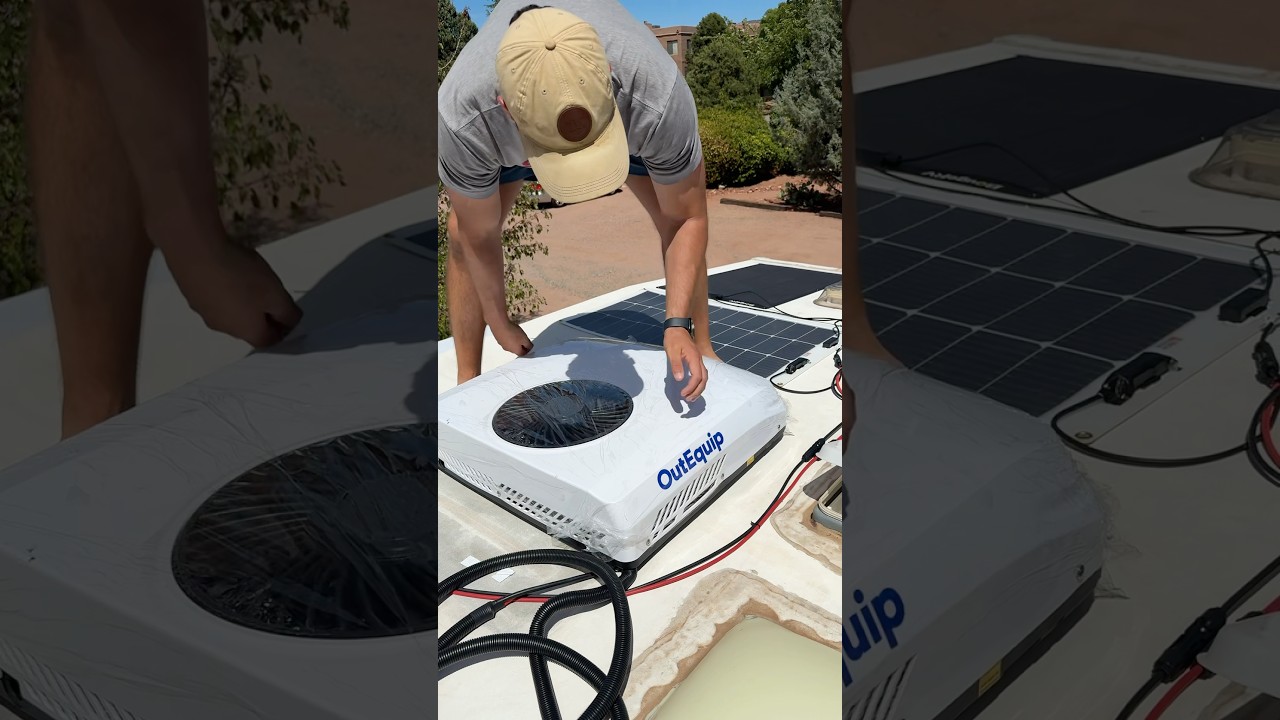 Installing the OutEquipPro 12v AC + heater combo on our truck camper ❄️🔥🌬️