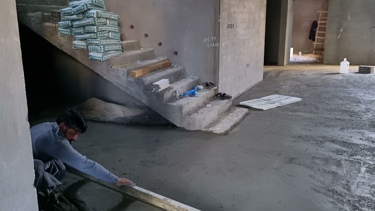طريقة تنفيذ صبة الميزان لتركيب البورسلان