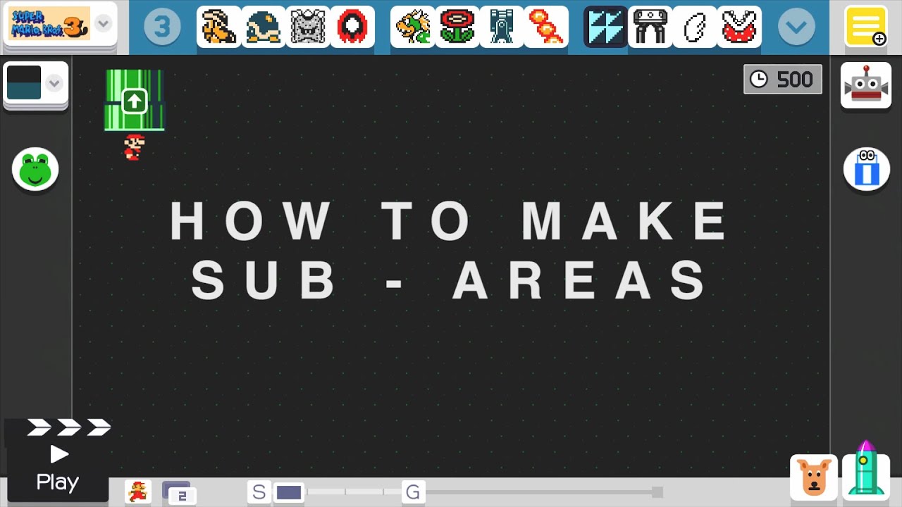 How to make sub-areas (Mario Maker)