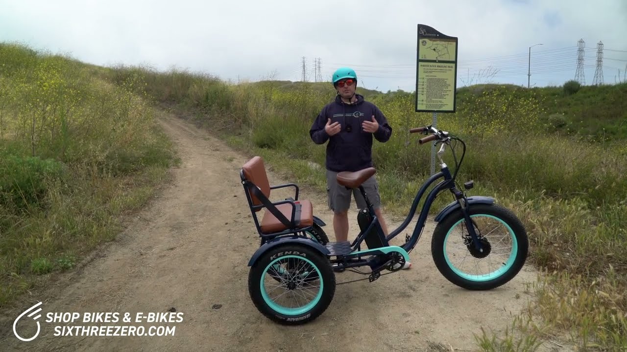 AMAZING Electric Bike Rickshaw Goes Off Road!  This E Trike with Passenger Seat Can Go on Trails!
