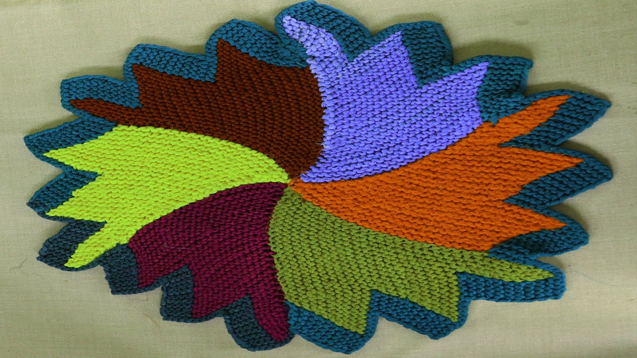 झालर के साथ गोल पायदान बनाएं आसान तरीके से | Beautiful Doormat design |