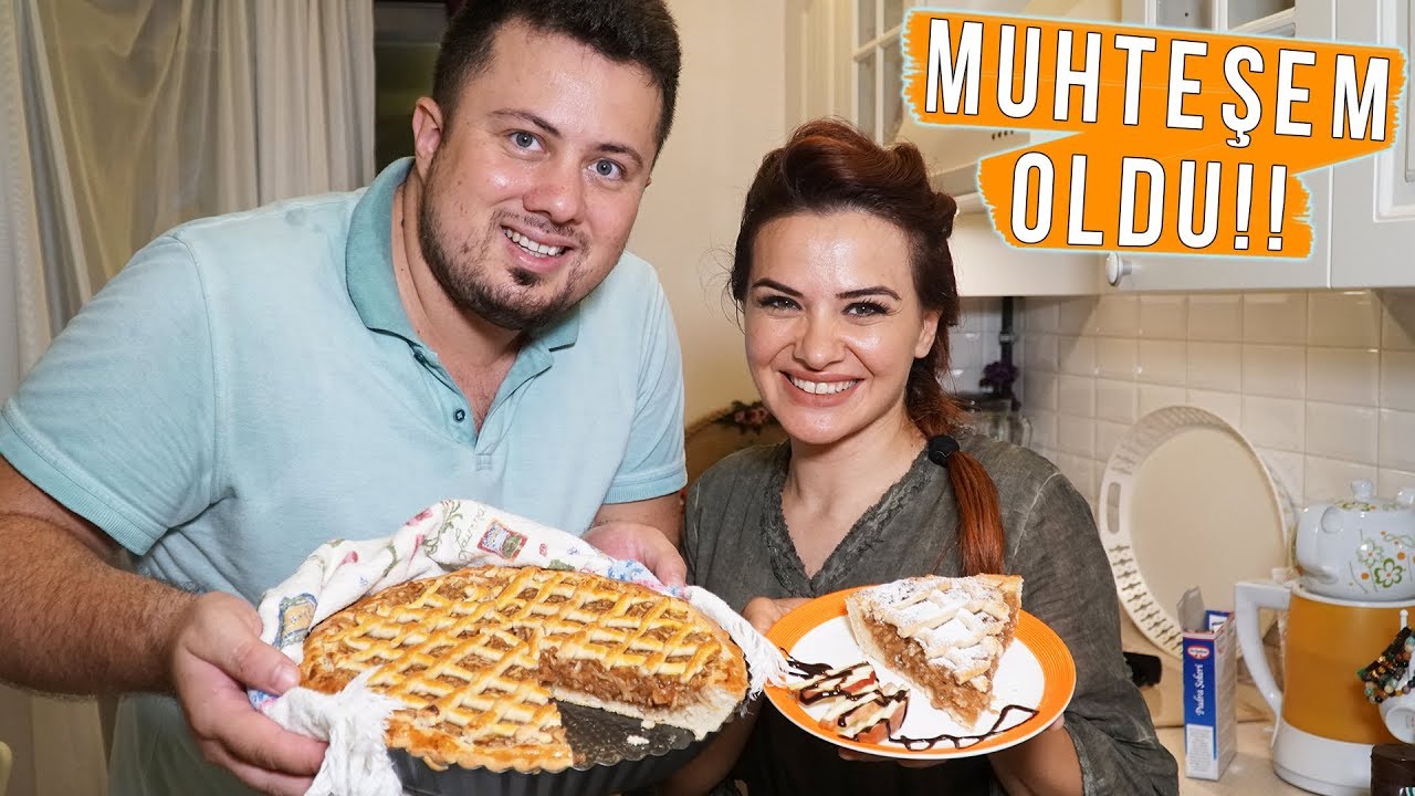 EVDE DÜNYANIN EN GÜZEL ELMALI TURTASINI YAPTIK! #EVDEYAP