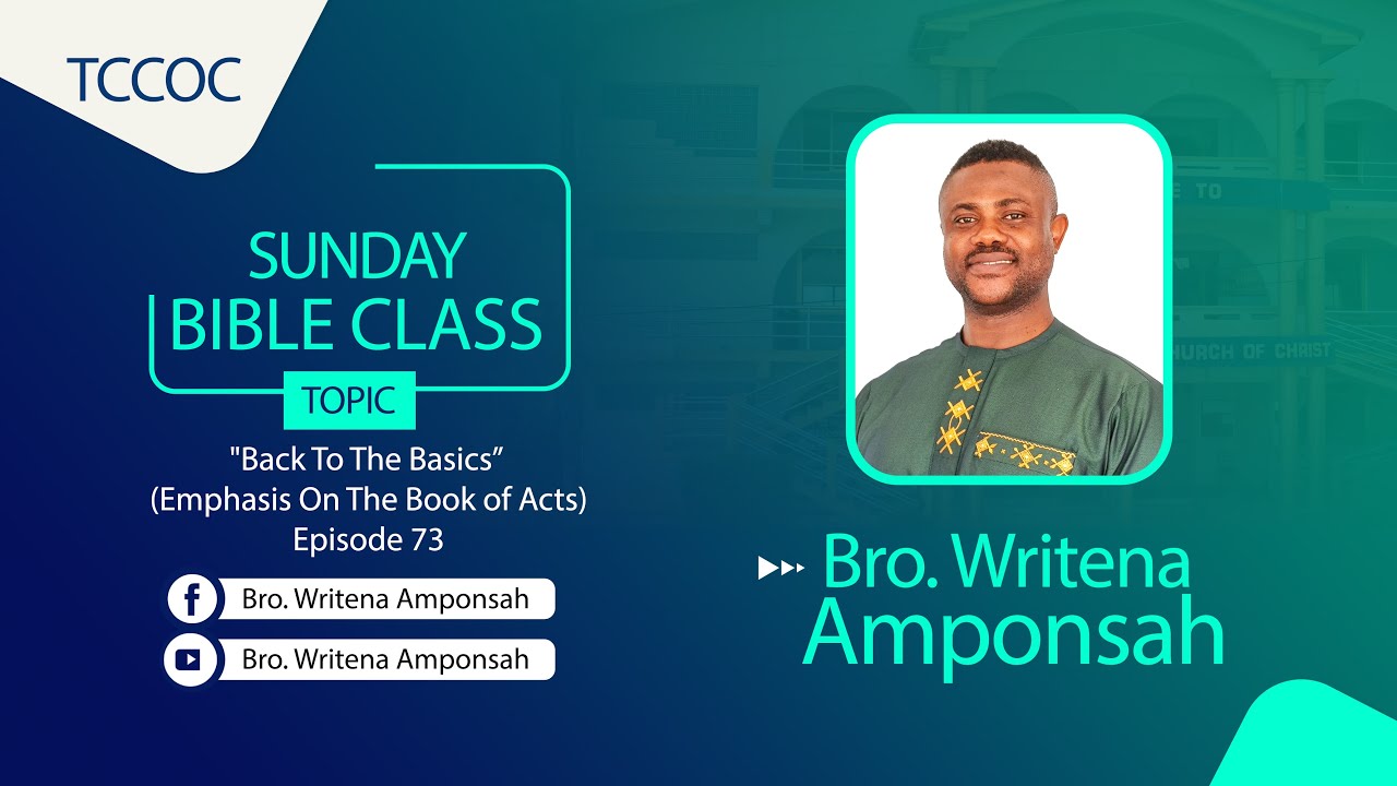 Sunday Bible Class (25/01/26) 
