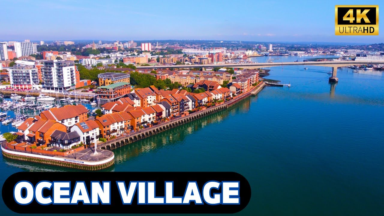 Ocean Village, Southampton, UK 4K Drone Footage