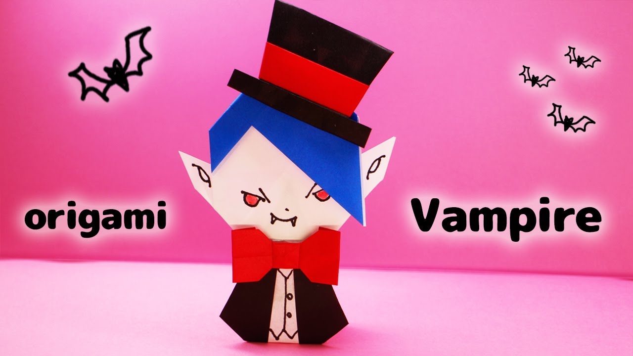 【ハロウィン折り紙】ドラキュラの作り方