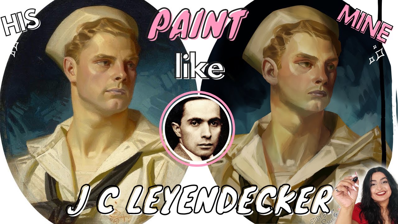 🤩JC LEYENDECKER TUTORIAL|  Joseph Christian Leyendecker Style Study 😱