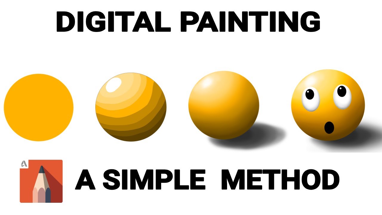 DIGITAL PAINTING A SIMPLE METHOD for beginners / Autodesk sketchbook aap/