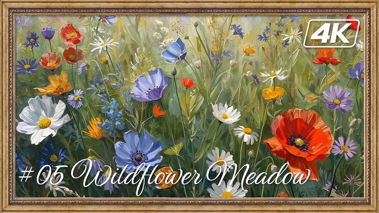 Timeless Florals #05 | Wildflower (Oil Painting) | 4K Art Wallpaper | 2 Hours