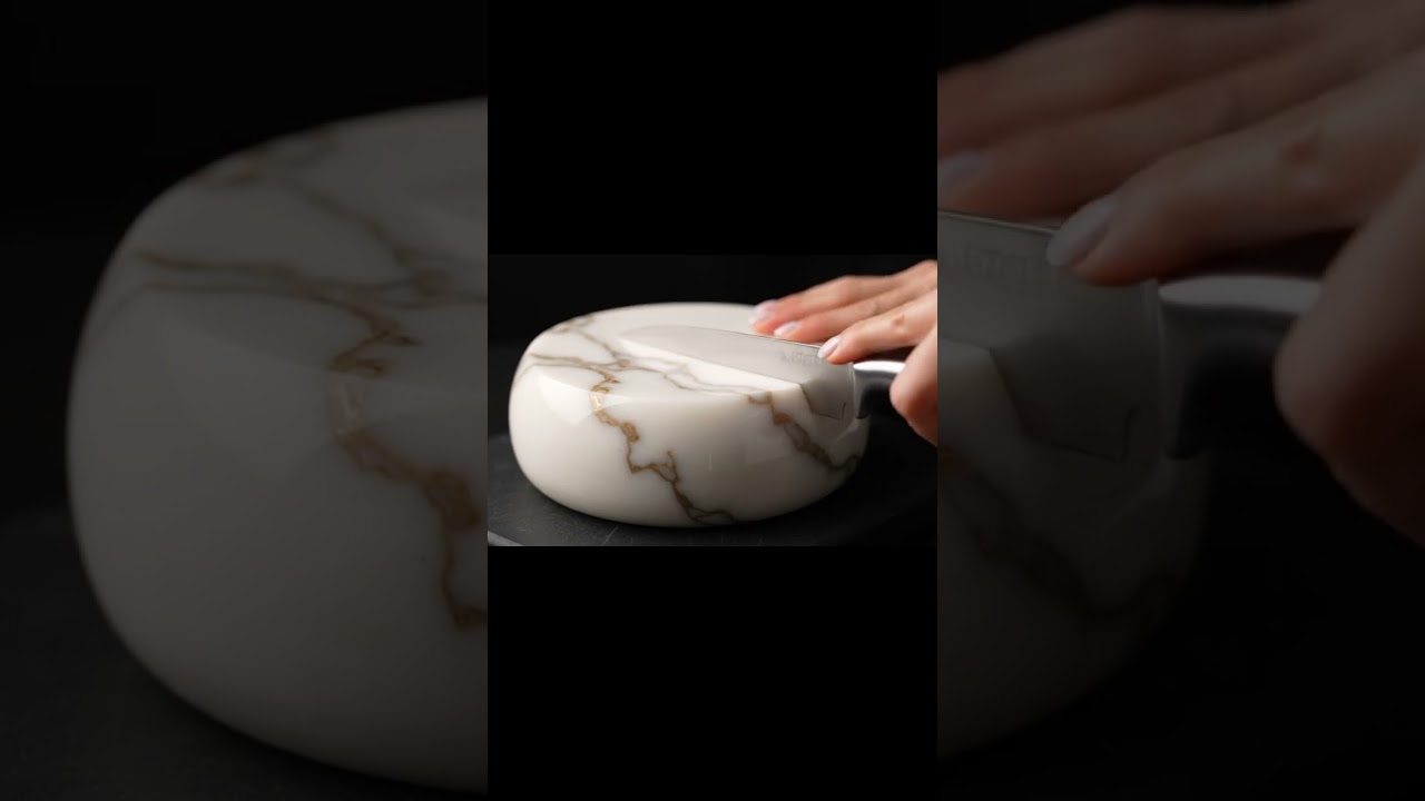 Cutting a Marble CHEESE Wheel in 8K 🧀#ASMR #MarbleCheese #SatisfyingCuts #8KASMR