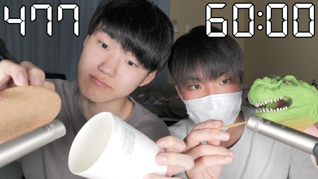 【ASMR】60分間で何種類のトリガーできるのか？【SUB】How many different triggers can we do in 60 minutes?