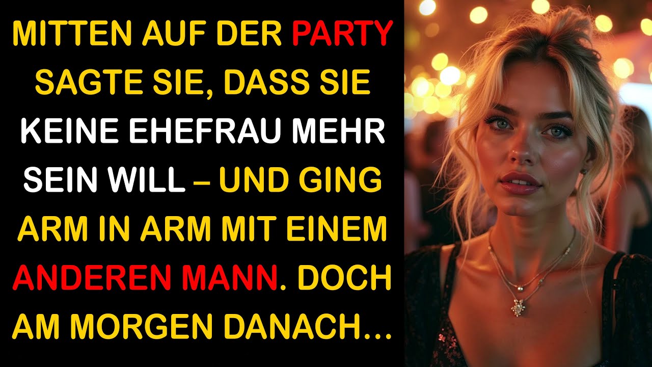 Auf der Party ging sie lachend mit einem anderen – am Morgen lag alles in Trümmern