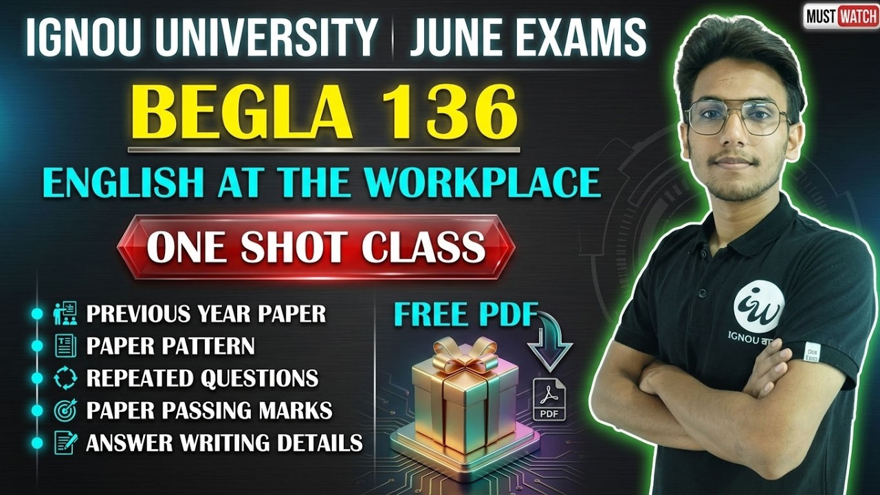 #154 BEGLA 136 || ENGLISH AT WORKPLACE - ENG || IMPORTANT QUESTIONS | IGNOU WALAY