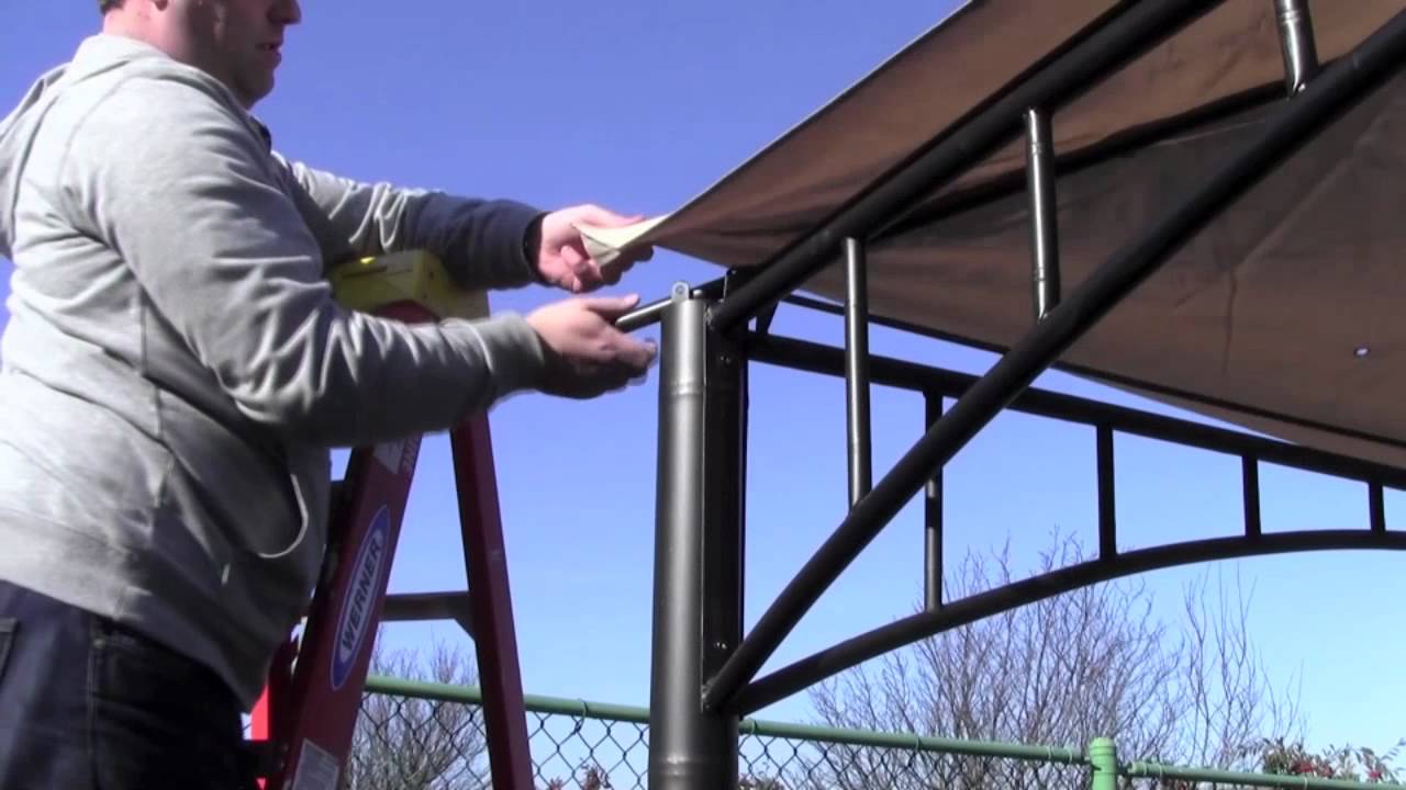 Installation Tip for a corner-pocket style gazebo canopy