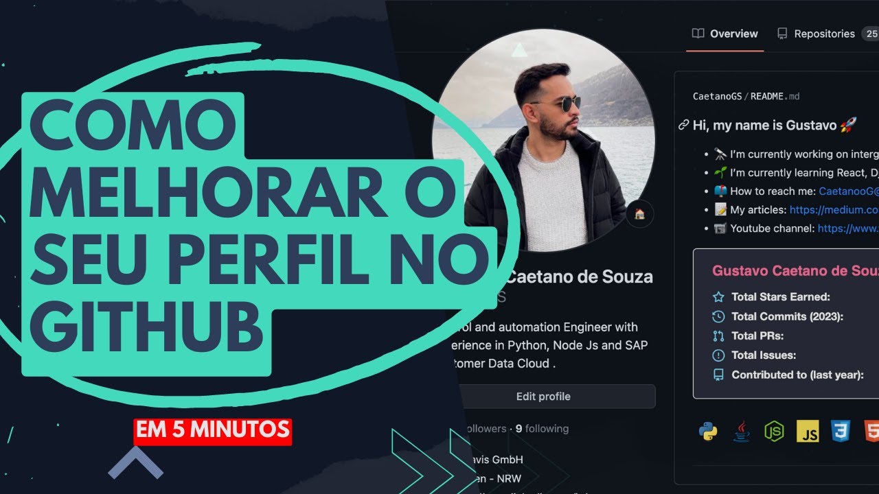 Dicas para melhorar o seu perfil no GITHUB em 5 MINUTOS