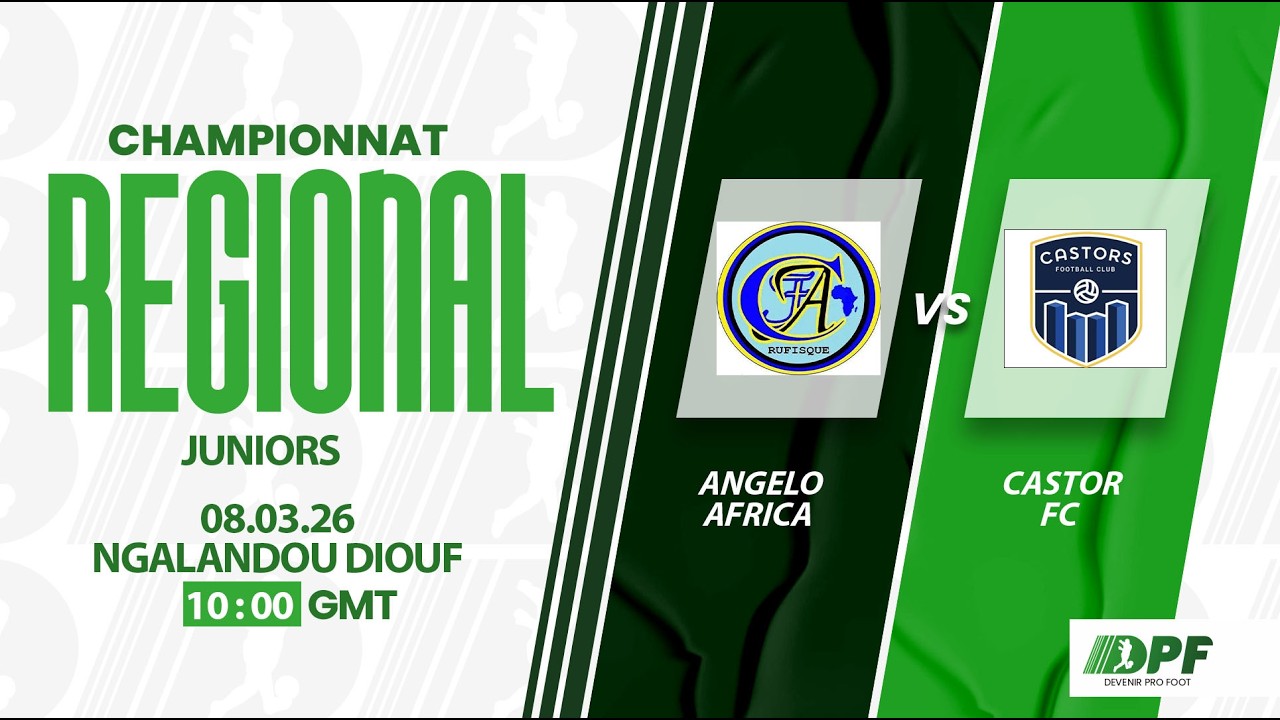 ANGELO AFRICA VS CASTOR FC / 2EME JOURNEE CHAMPIONNAT REGIONAL JUNIORS