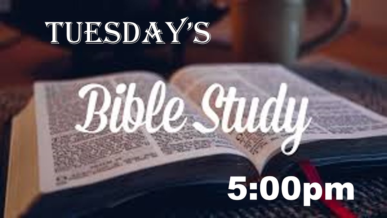 Kingstown Methodist Church, Bible Study, Tuesday October 10, 2023, at 5:00pm