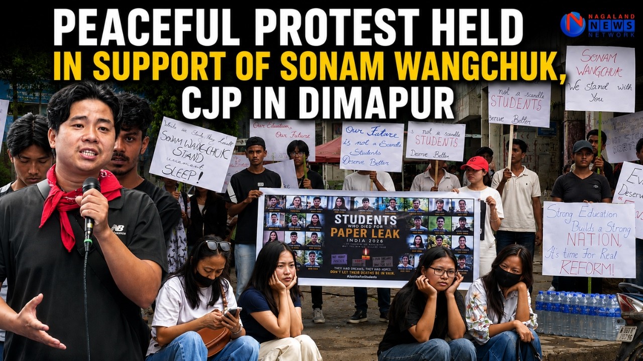 PEACEFUL PROTEST HELD IN SUPPORT OF SONAM WANGCHUK, CJP IN DIMAPUR