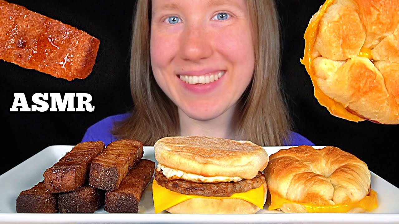 ASMR AMERICAN BREAKFAST MUKBANG (No Talking) EATING SOUNDS