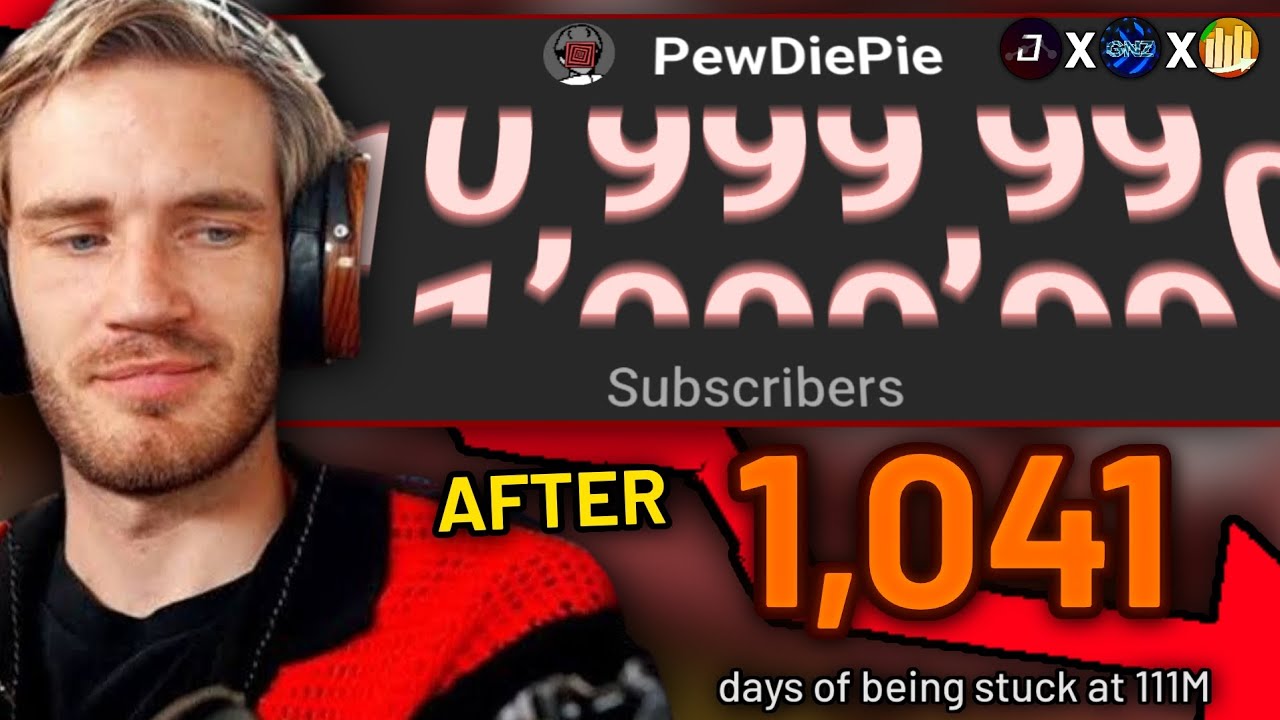 PewDiePie FALLING Below 111M Subscribers: Every Minute Visualized
