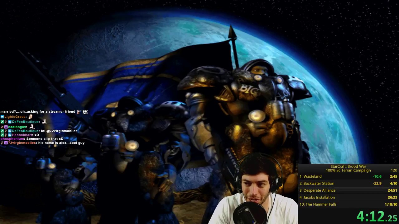 Starcraft - Terran 100% Speedrun - World Record Choke - 1:10:12