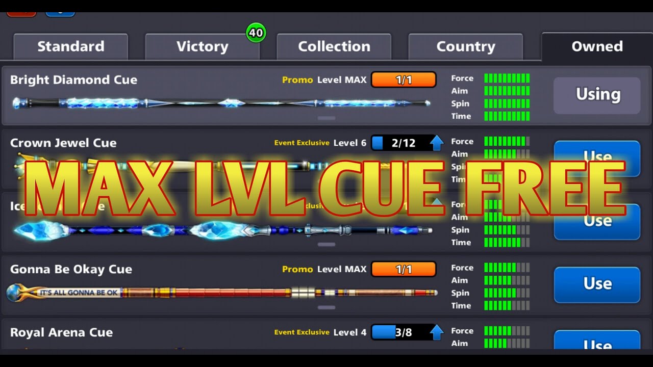 FREE MAX LEVEL BRIGHT DIAMOND CUE      | ALEX SAIFY |